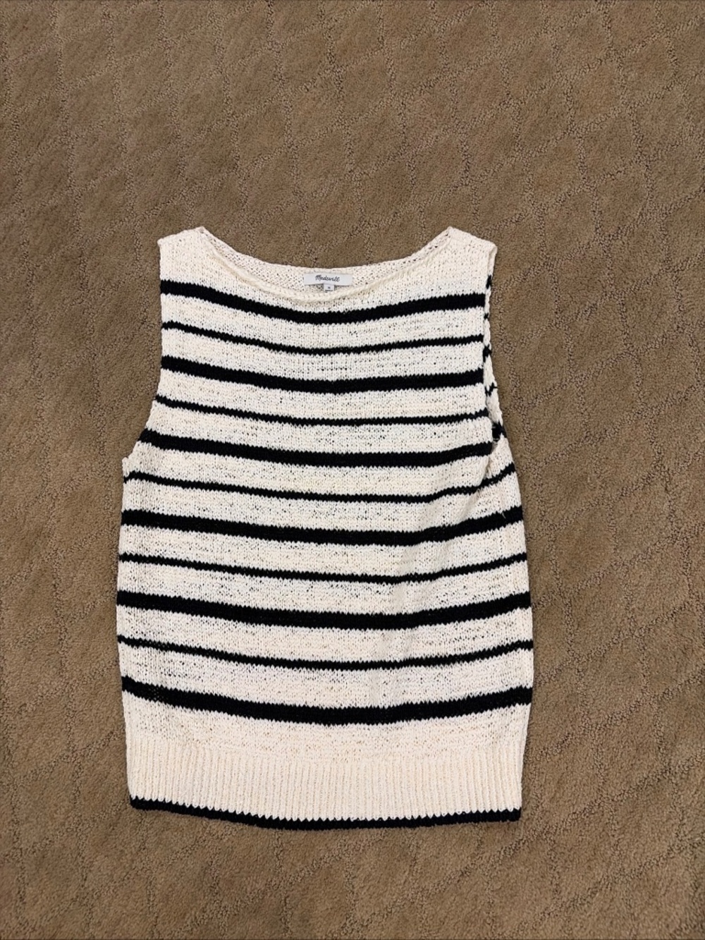 Madewell Striped Sweater Vest Womens M